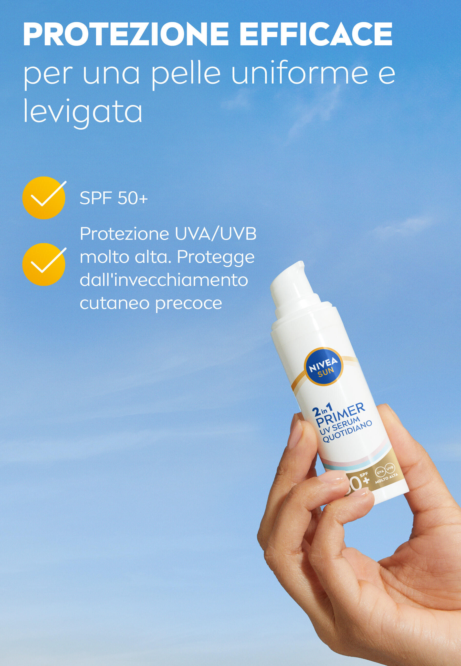 NIVEA SUN 2en1 Serum Primer UV Diario SPF 50+ para el rostro 4/5