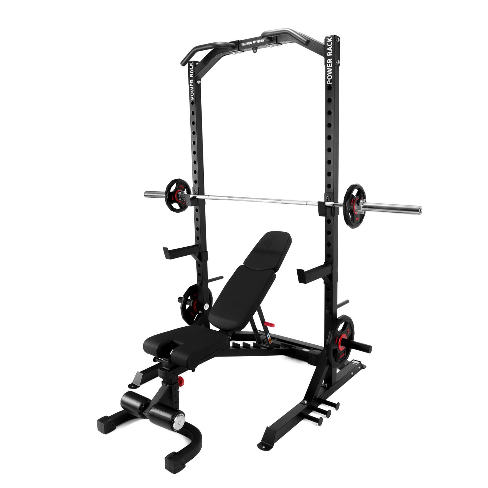 Taurus Power Rack incl. Banc de Musculation Taurus B990 F.I.D. 3/4