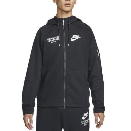 Sweat à capuche Nike pour hommes avec zip, noir, taille XL