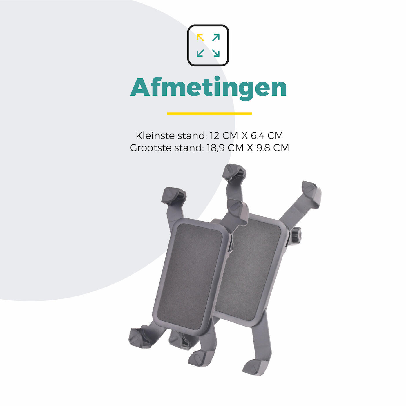 Voltano Telefoonhouder Fiets - 360 Graden Draaibaar - Zwart 6/7