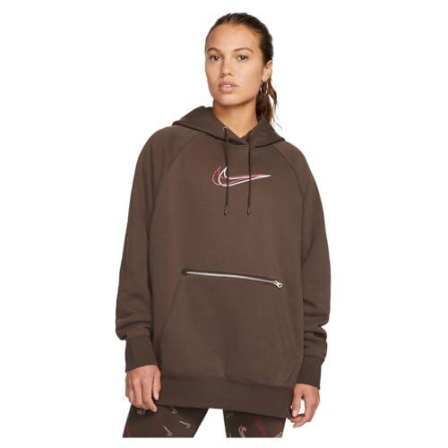 Hoodie Nike Marrone/Bianco in Fleece per Uomo