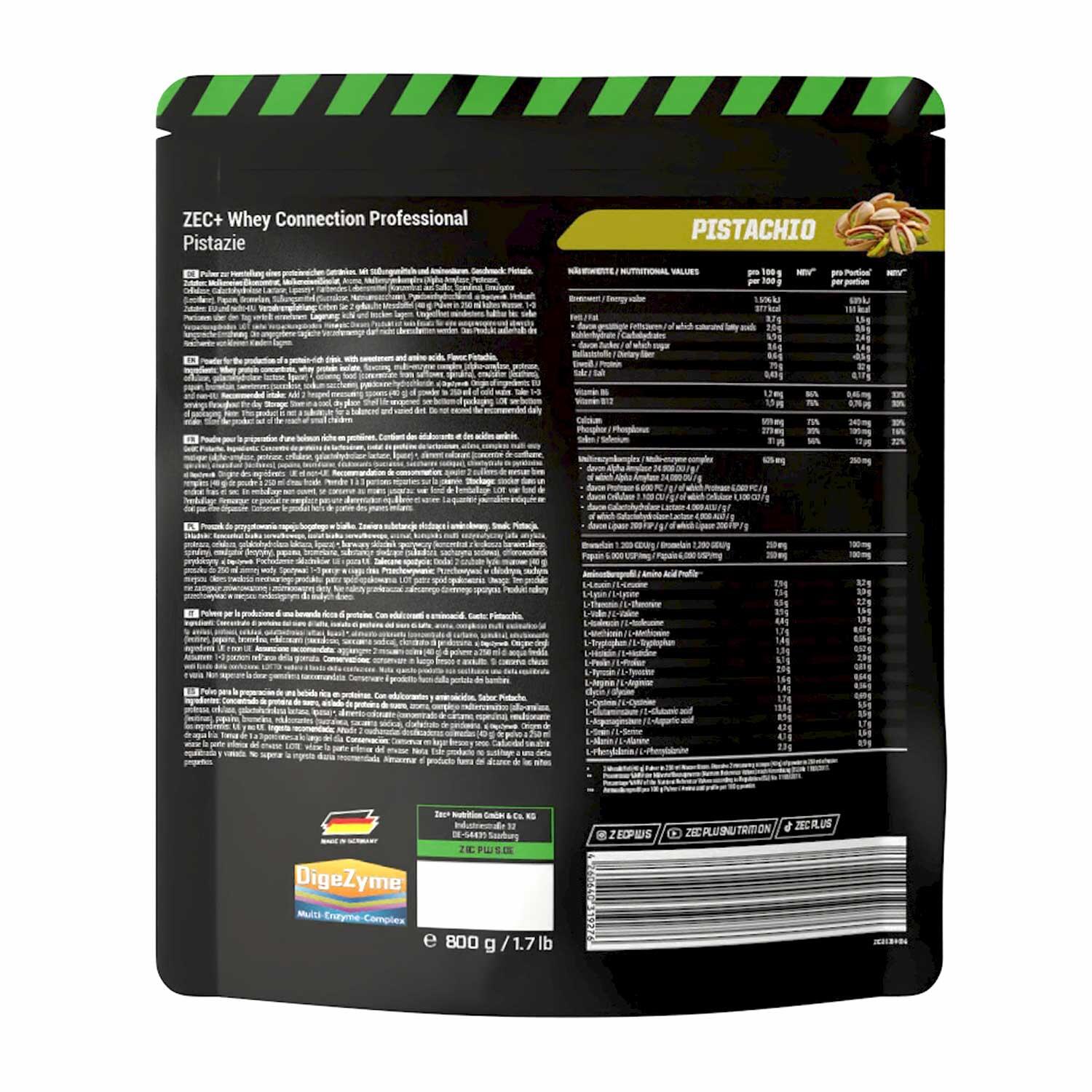 Zec+ Whey Connection Professional (800g) Pistachio - Protéines 2/3
