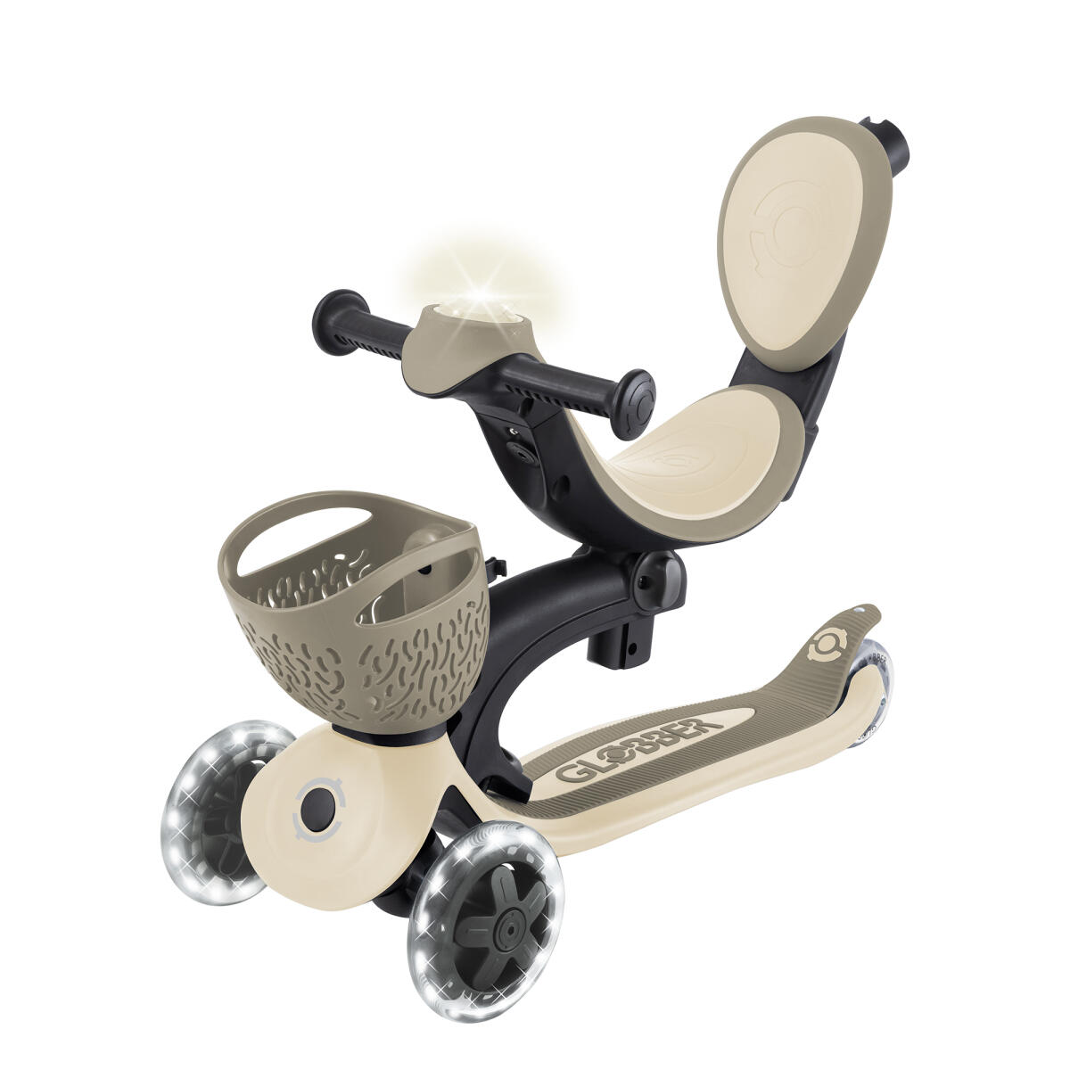 Trottinette évolutive GO-UP BABY 360 LIGHTS - Taupe 2/7
