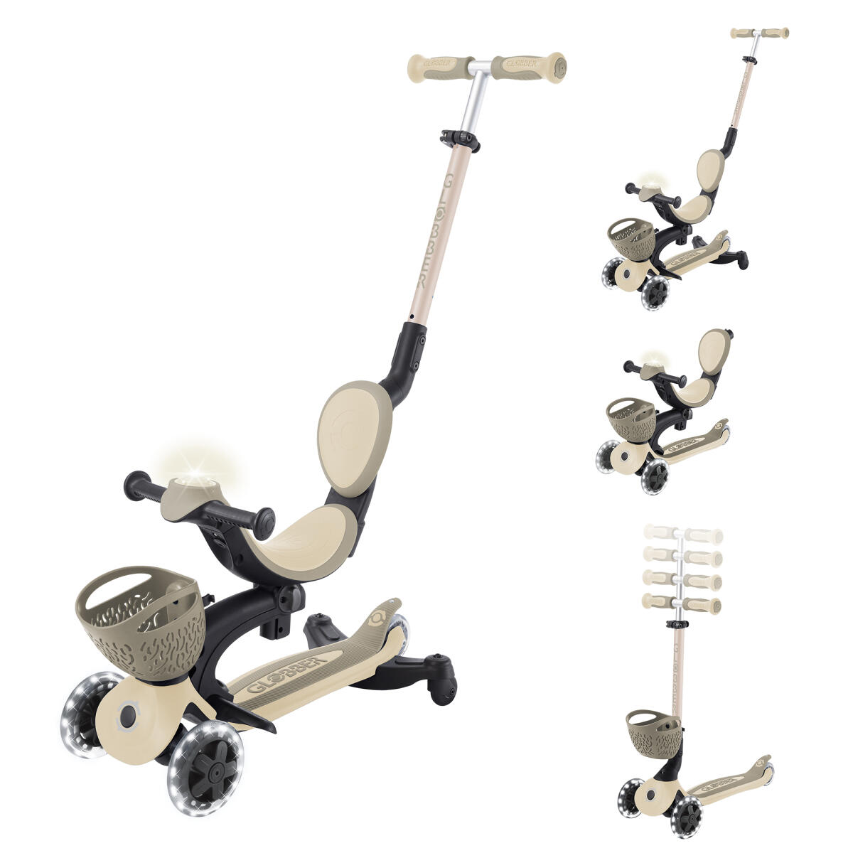 Trottinette évolutive GO-UP BABY 360 LIGHTS - Taupe 5/7