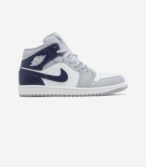Jordan 1 Mid Wolf Grey Midnight Navy