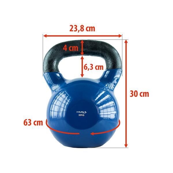 Kettlebell aus gusseisen mit vinylbeschichtung  HMS KNV 6/6