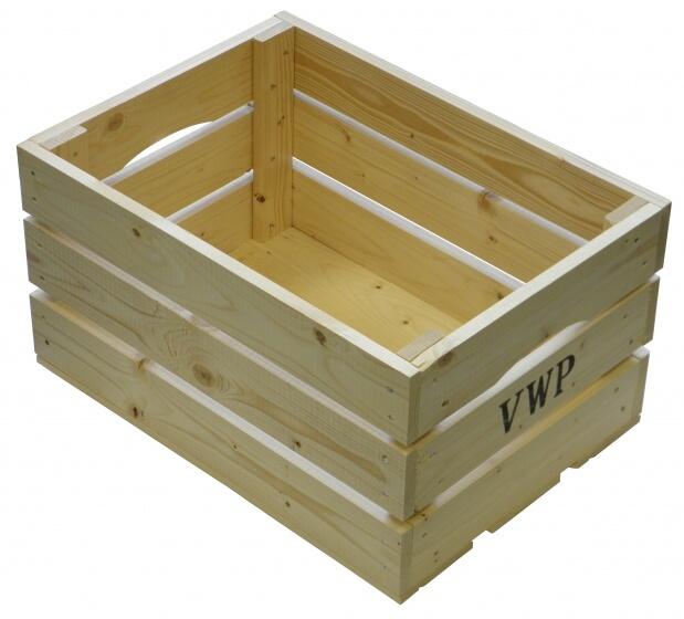 Caisse à vélo en bois naturel de 40 litres 3/5