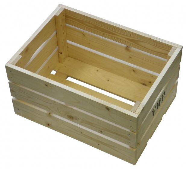 Caisse à vélo en bois naturel de 40 litres 4/5