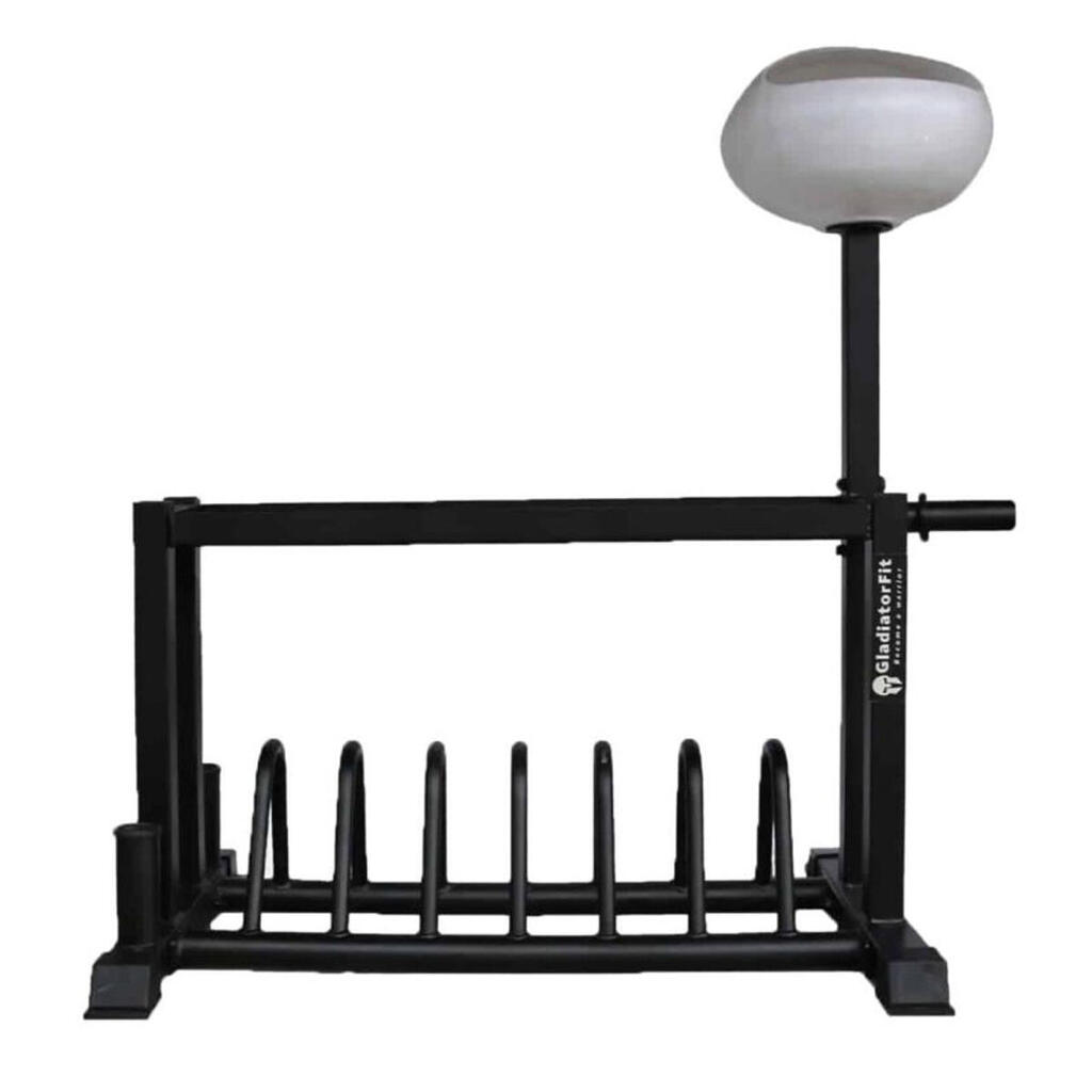GladiatorFit steel weight and disc storage rack