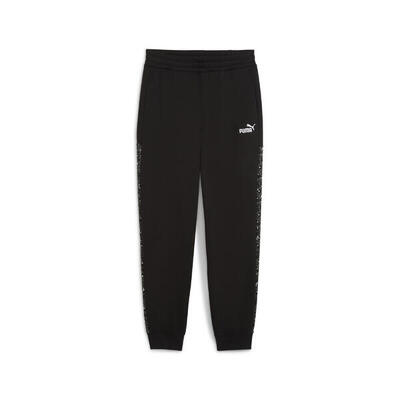 Essentials animal print comfort sweatpants met hoge taille voor dames puma black