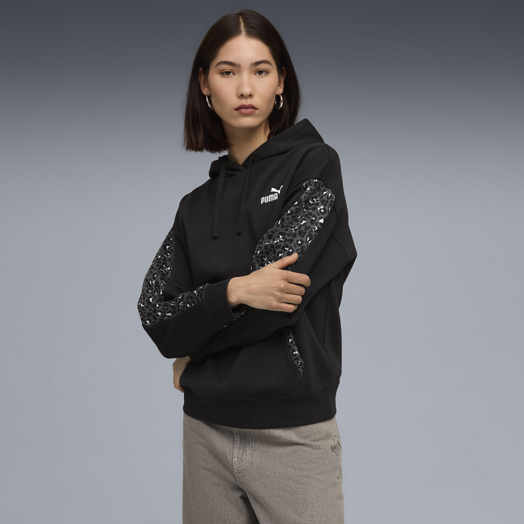 Cecil Felpa Con Cappuccio Donna Stampa Multicolore | Cotone Modal Con Coulisse E Orlo Increspato