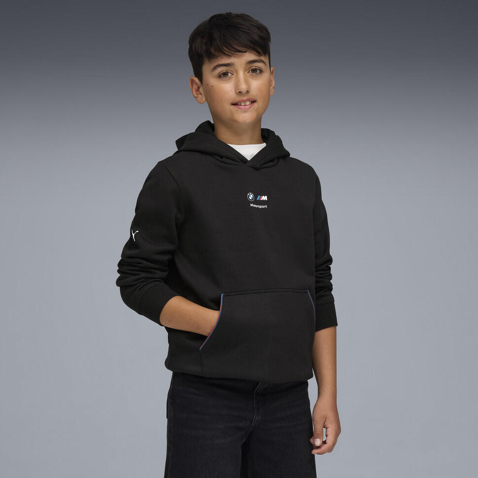 Młodzieżowa bluza z kapturem BMW M Motorsport Kids Essentials PUMA Black