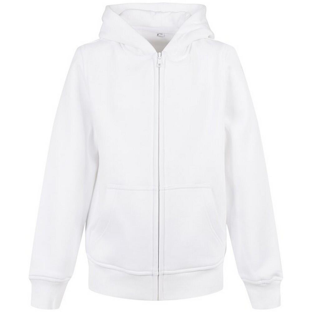 Build Your Brand Childrens/Kids Basic Organic Full Zip Hoodie