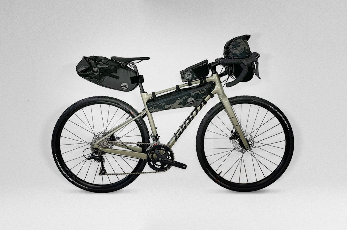 Sacoche guidon étanche Bikepacking 10 L noir/kaki HANDLEBAR