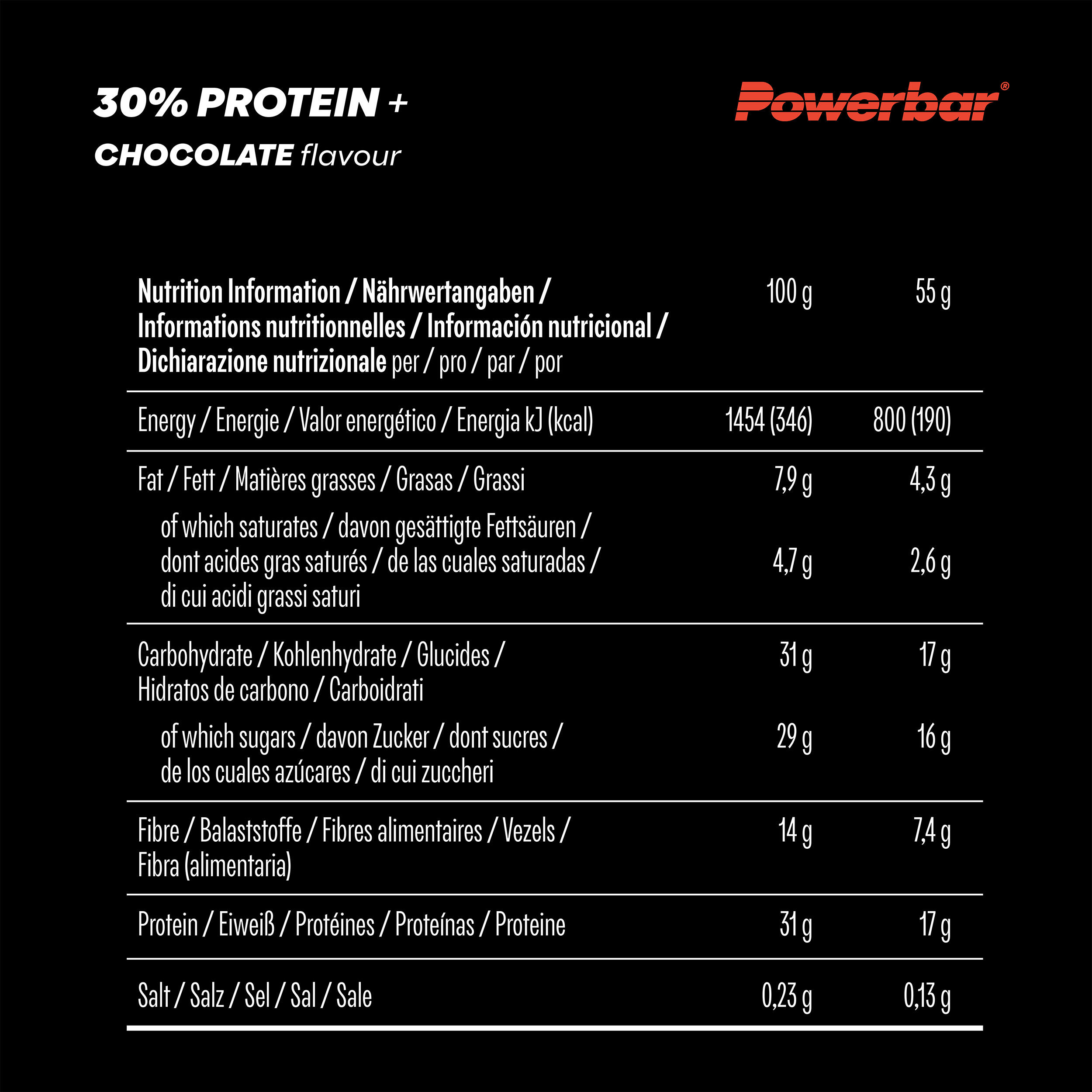 Set van 15 staven PowerBar ProteinPlus 30 % - Chocolate 5/7