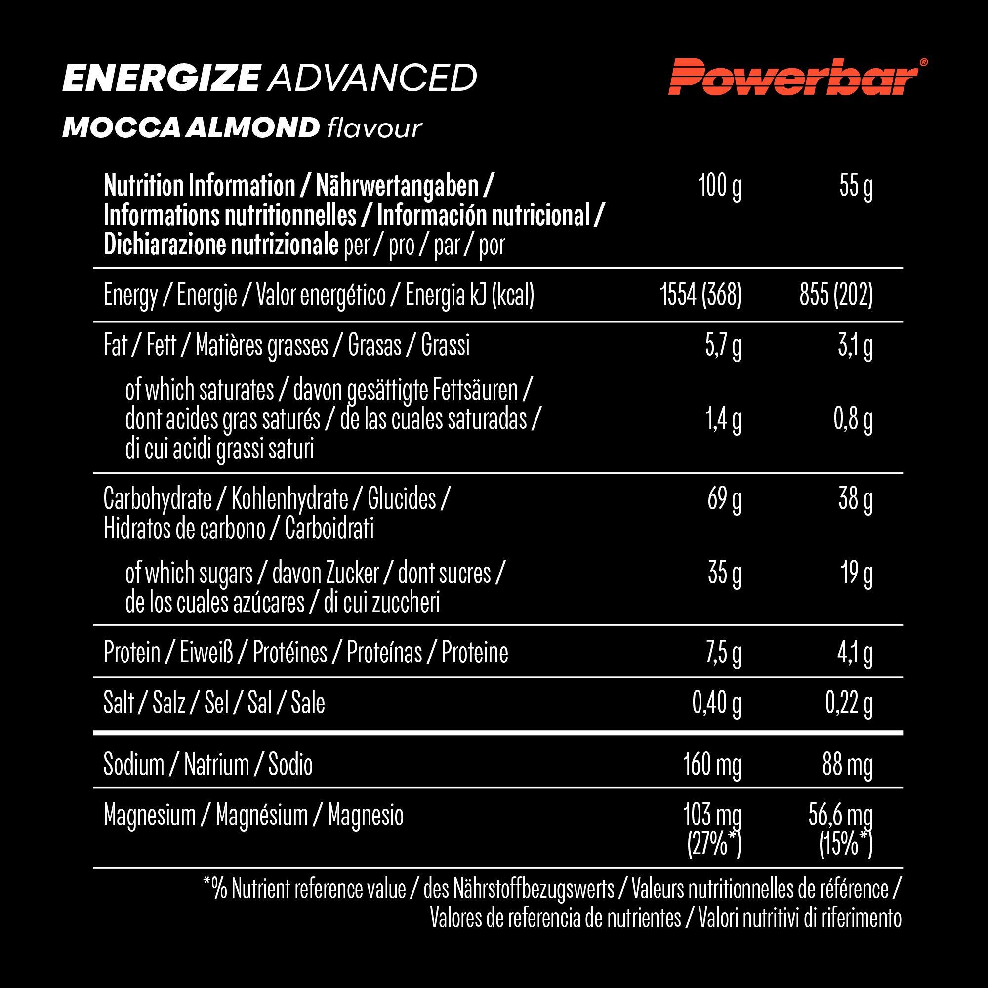 Powerbar Energize Advanced da 55 g (confezione da 15) 5/6