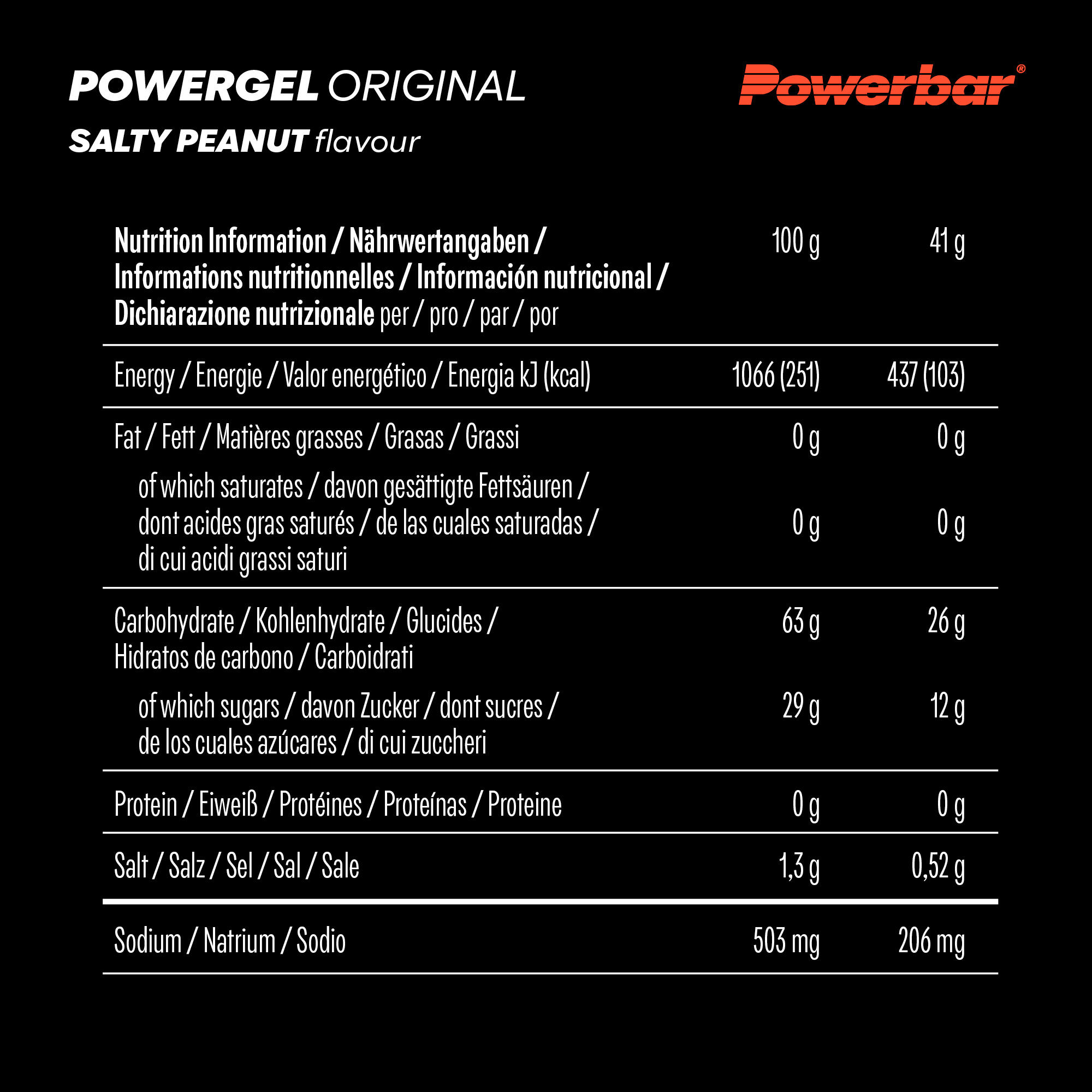 Gel PowerBar PowerGel Original 24x41gr Salty Peanut 6/6