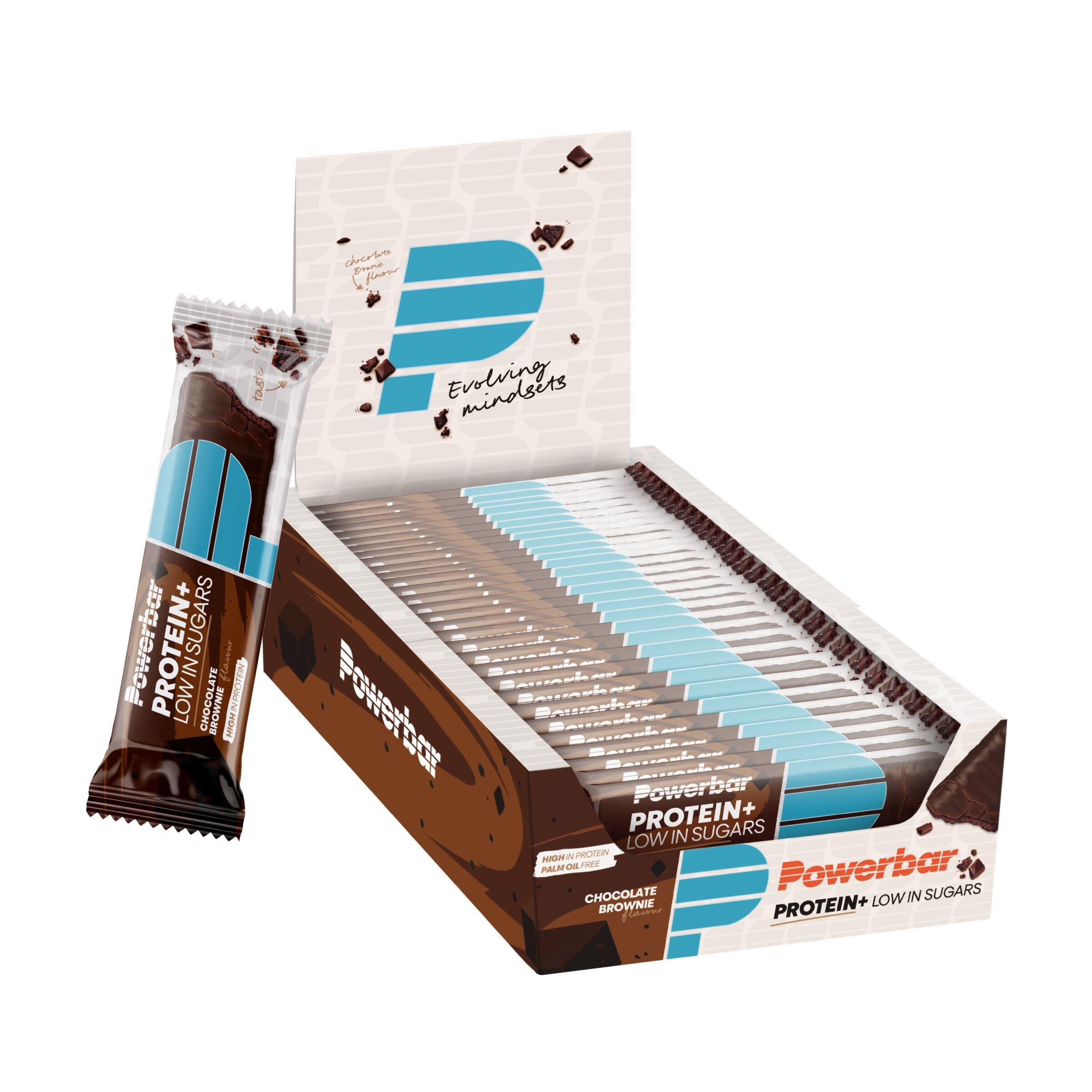 POWERBAR Eiwitrepen - Blik Proteïne Plus Reep Met Laag Suikergehalte (30x35g) - Brownie