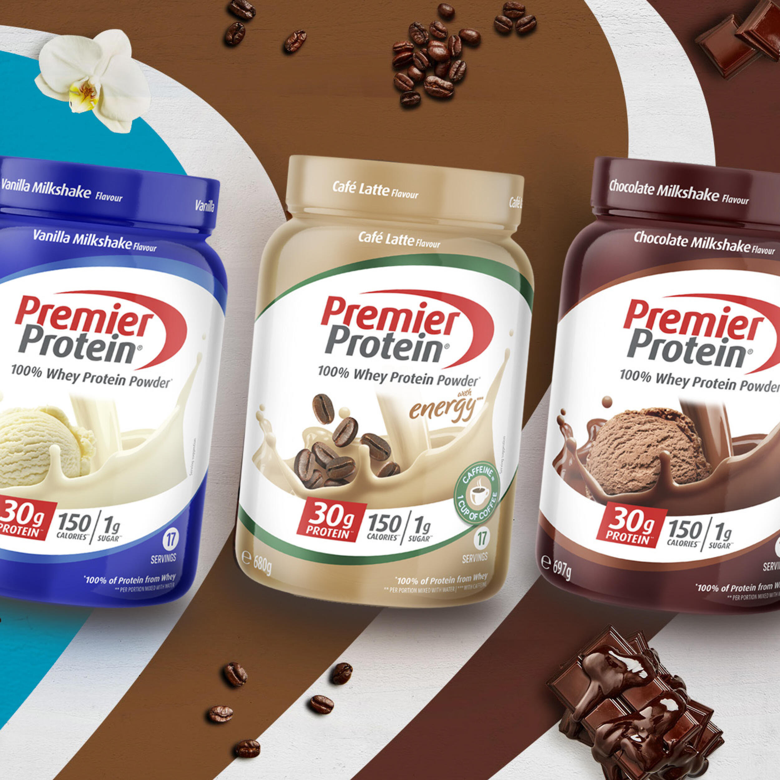 Whey 100% Protein Powder 680g Café Latte 2/6