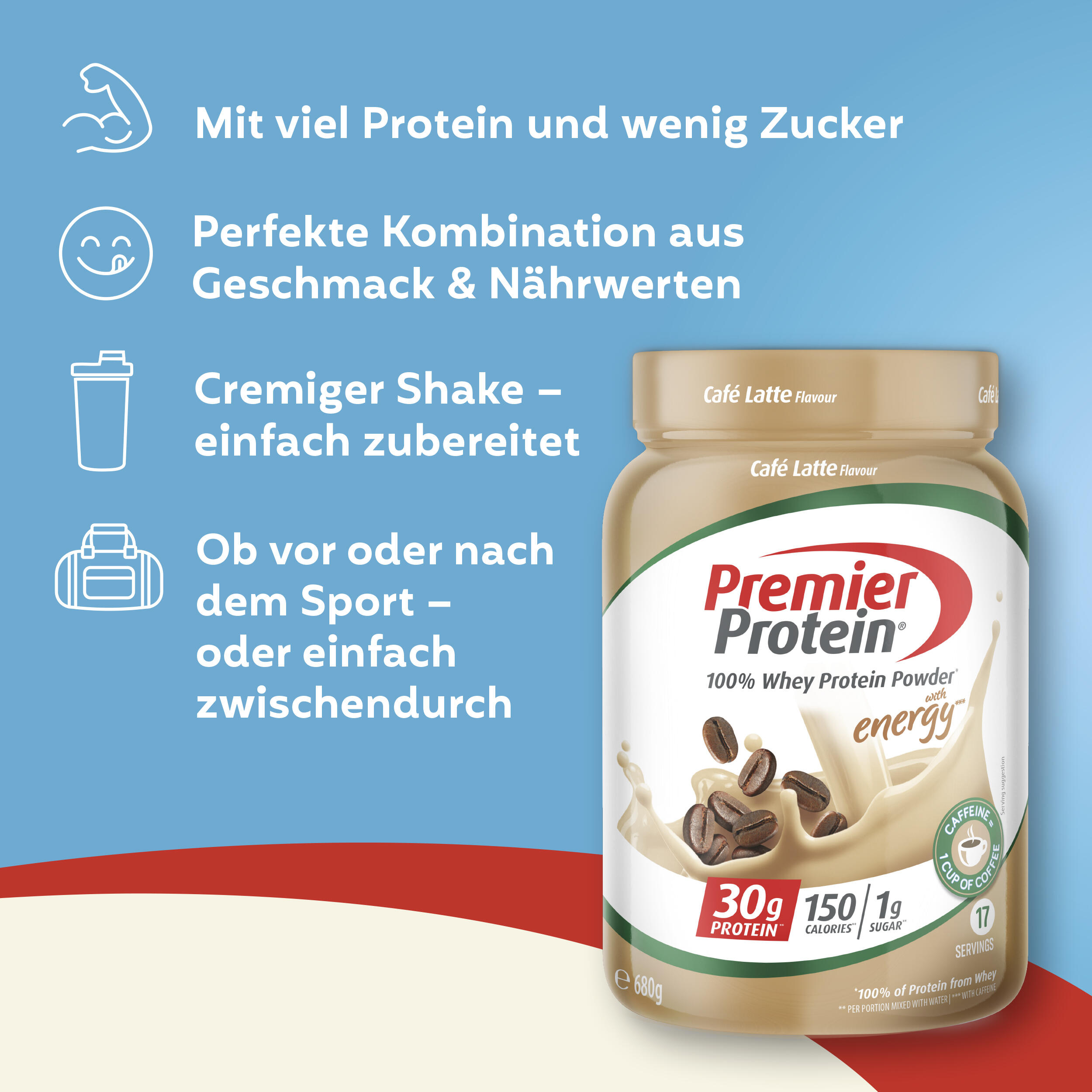 Whey 100% Protein Powder 680g Café Latte 4/6