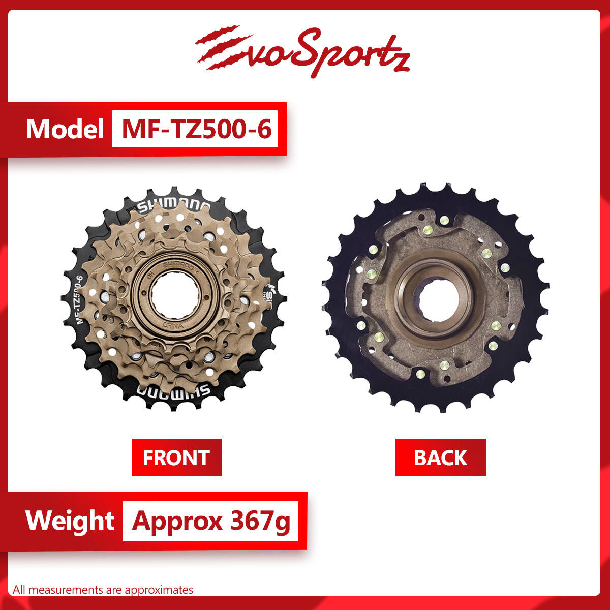 Shimano MF-TZ500 Speed Freewheel Bike Rear Freewheel