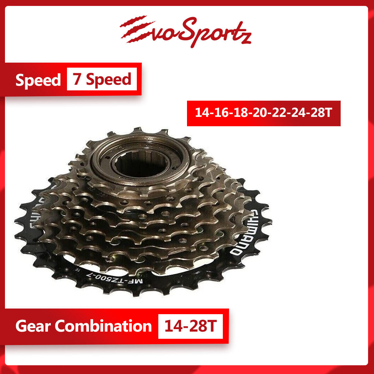 Pinon♡  Shimano MF-TZ500 7 Speed Freewheel | Bicycle Freewheel | Bike Rear