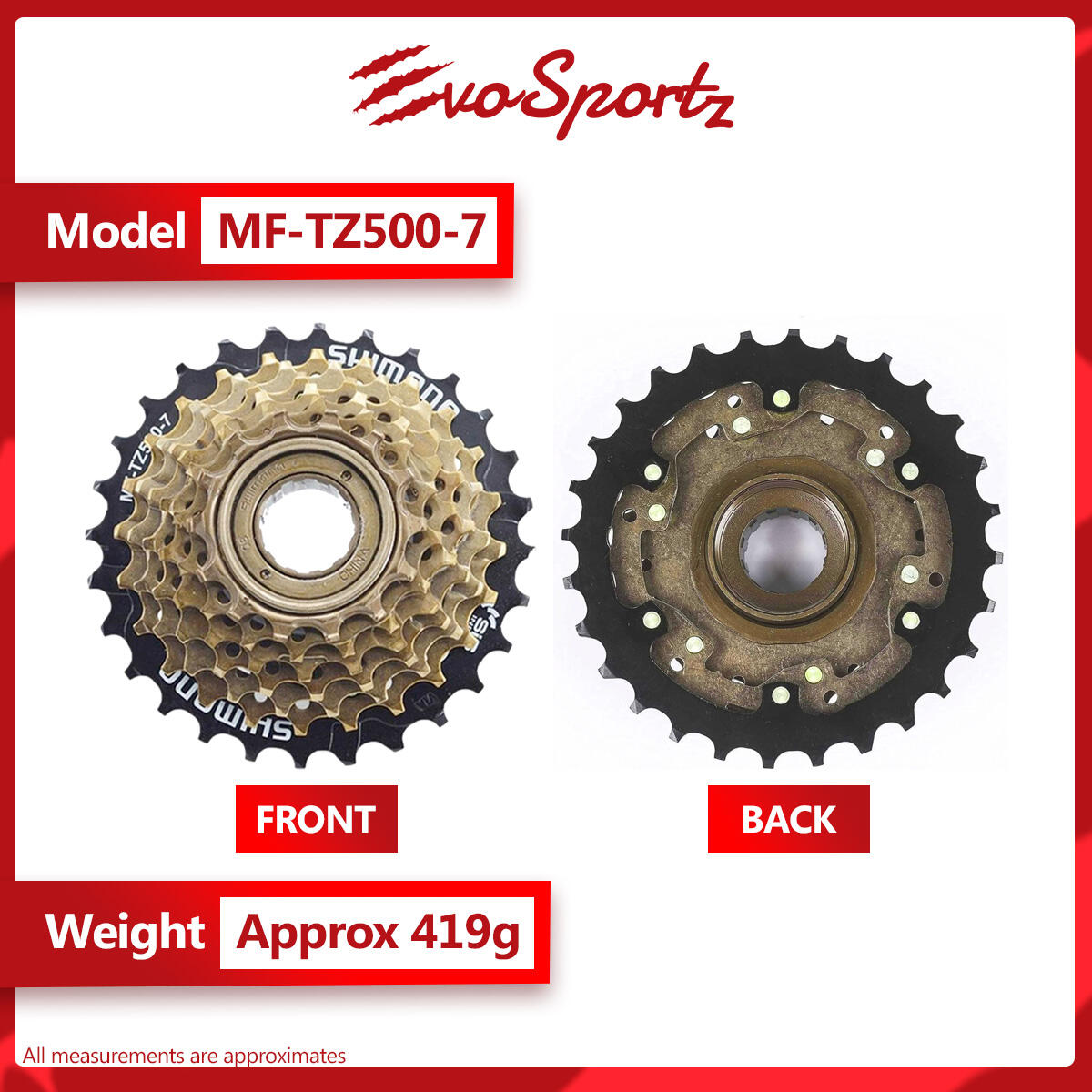 Shimano MF-TZ500 7 Speed Freewheel | Bicycle Freewheel | Bike Rear