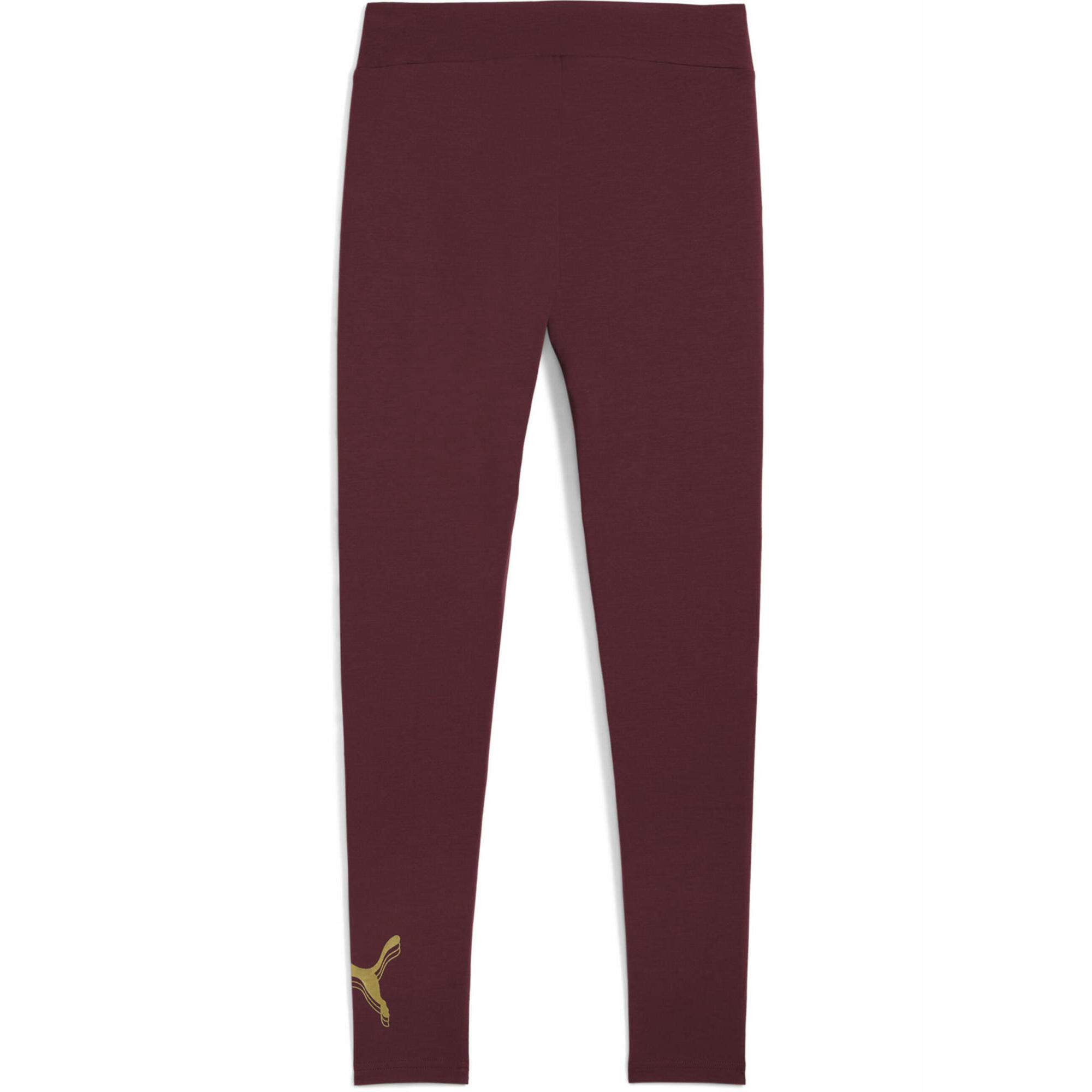 Damskie legginsy ESS METALLIC PUMA Ruby Shimmer Metallic Gold Red