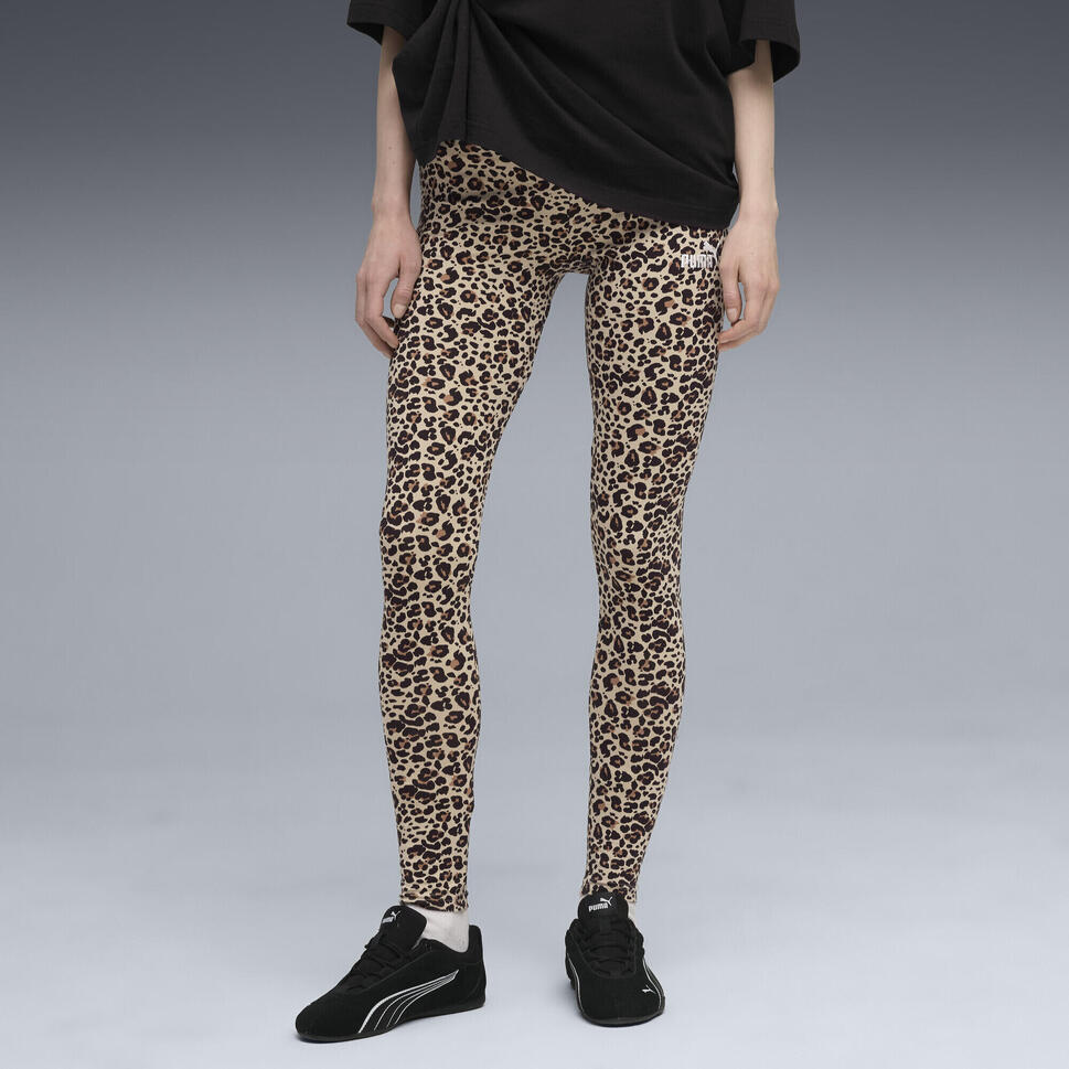 Damskie legginsy Essentials ze zwierzęcym nadrukiem PUMA Toasted Almond Beige