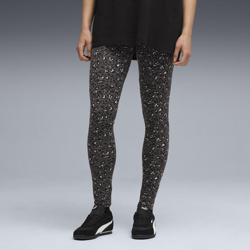Damskie legginsy Essentials ze zwierzęcym nadrukiem PUMA Black