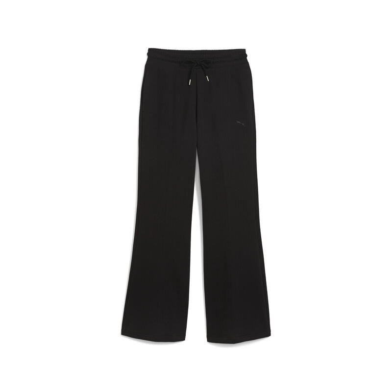 Pantalon femei croială dreaptă, talie înaltă Her, negru PUMA