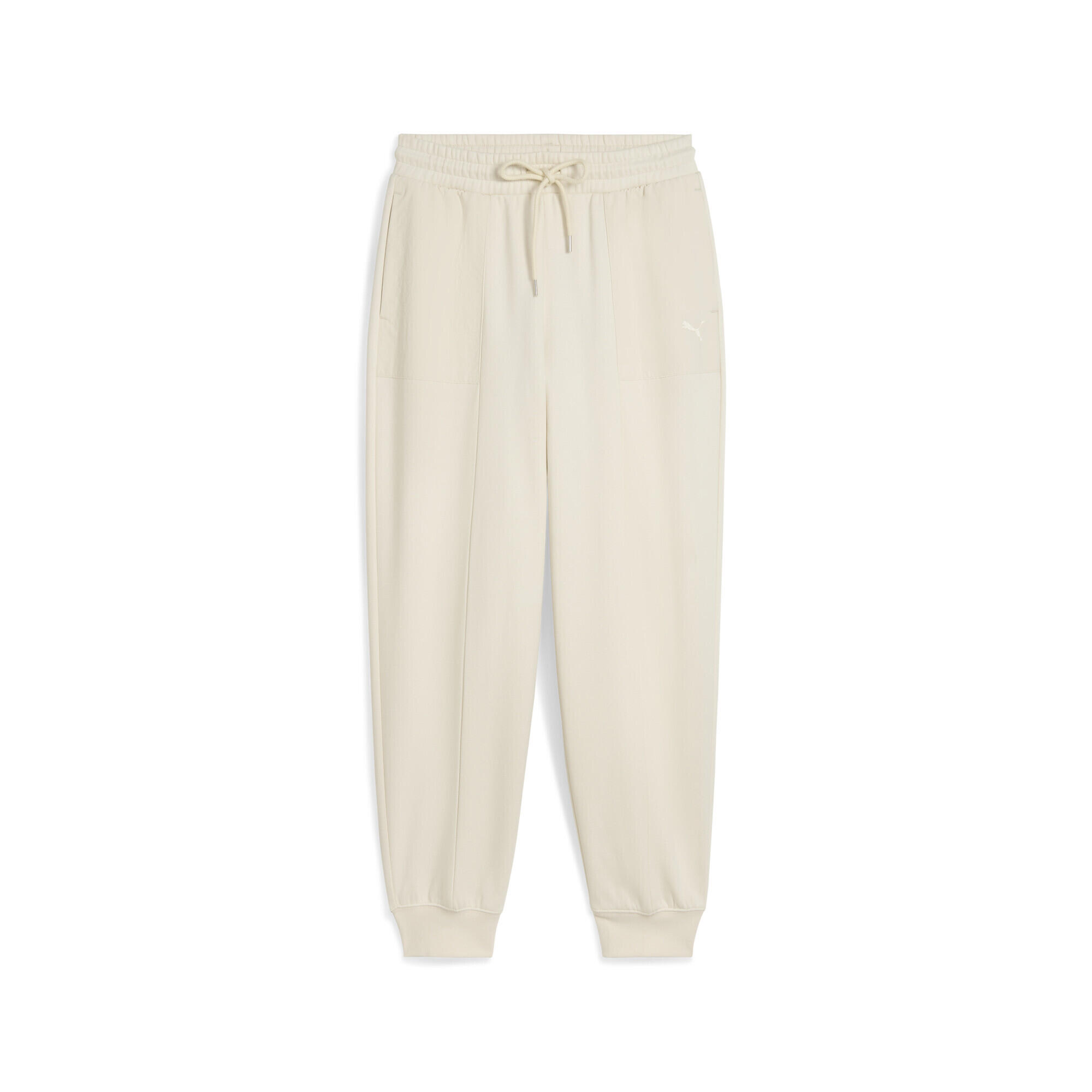 Puma - Pantalon De Survêtement À Taille Haute Her Femme Puma - Pantalons - Beige|blanc - Decathlon