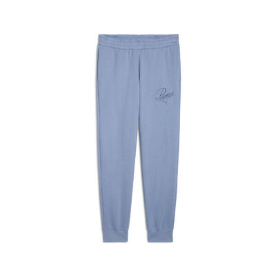 Essentials script sweatpant voor dames puma cool blue