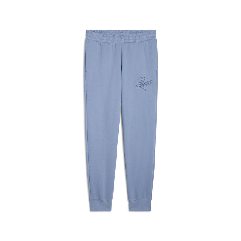 Damskie spodnie dresowe Essentials Script PUMA Cool Blue