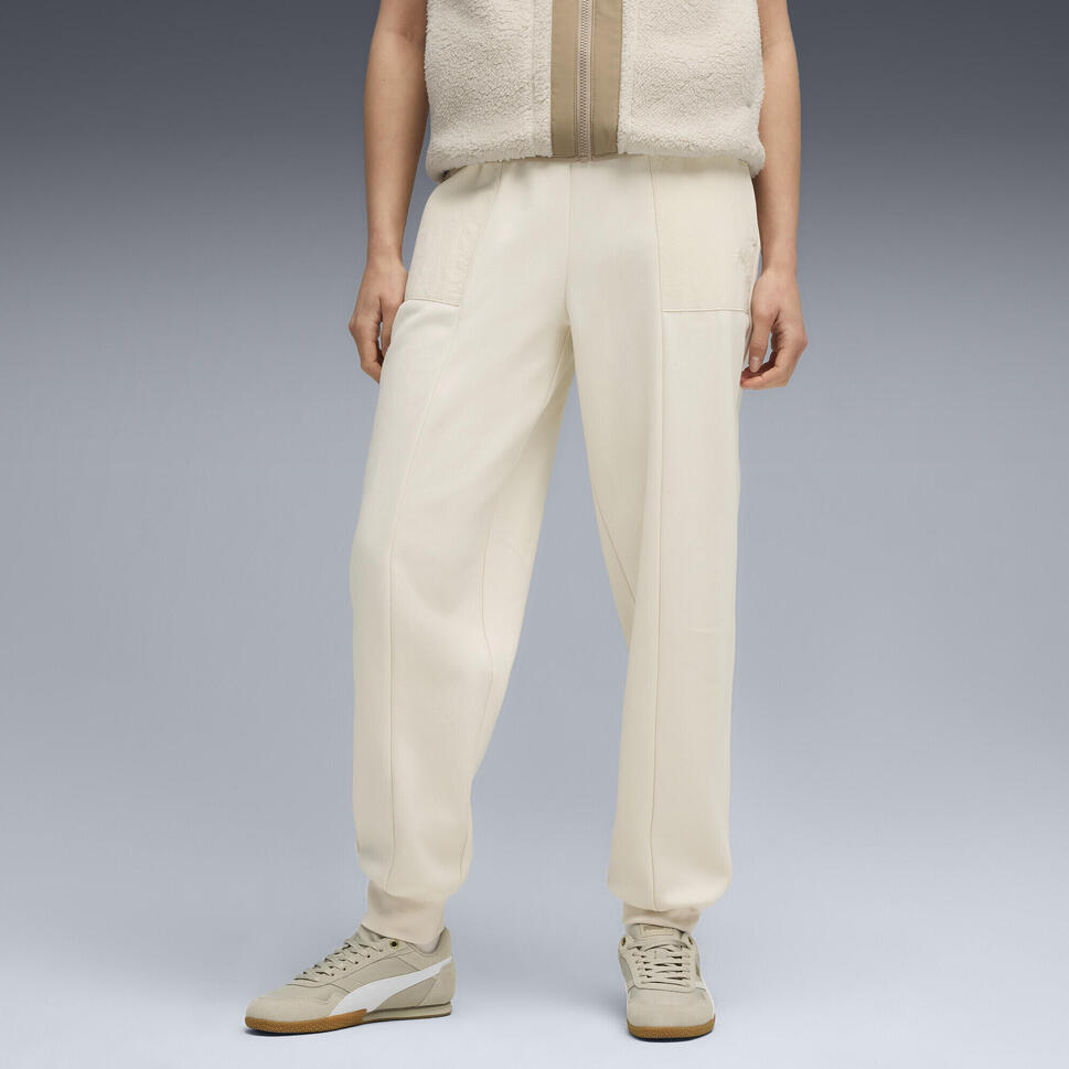 Damskie spodnie dresowe HER z wysokim stanem PUMA Alpine Snow White