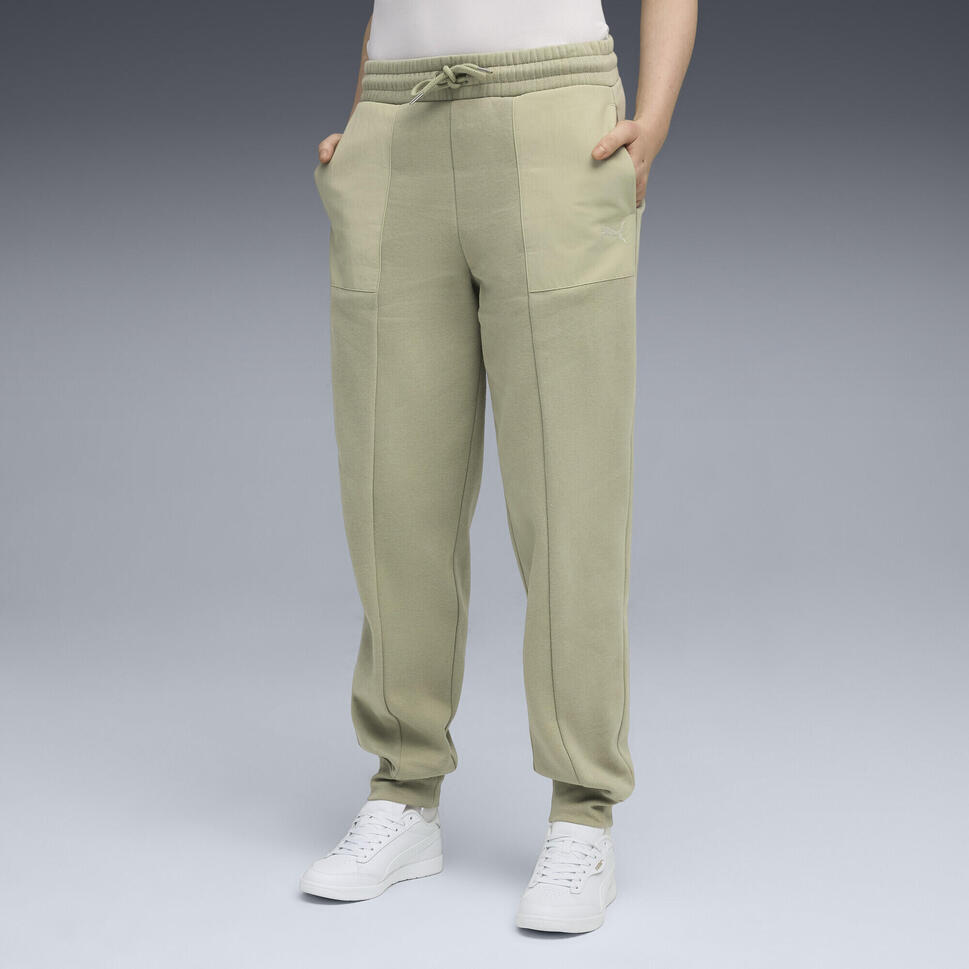 Damskie spodnie dresowe HER z wysokim stanem PUMA Lux Army Green