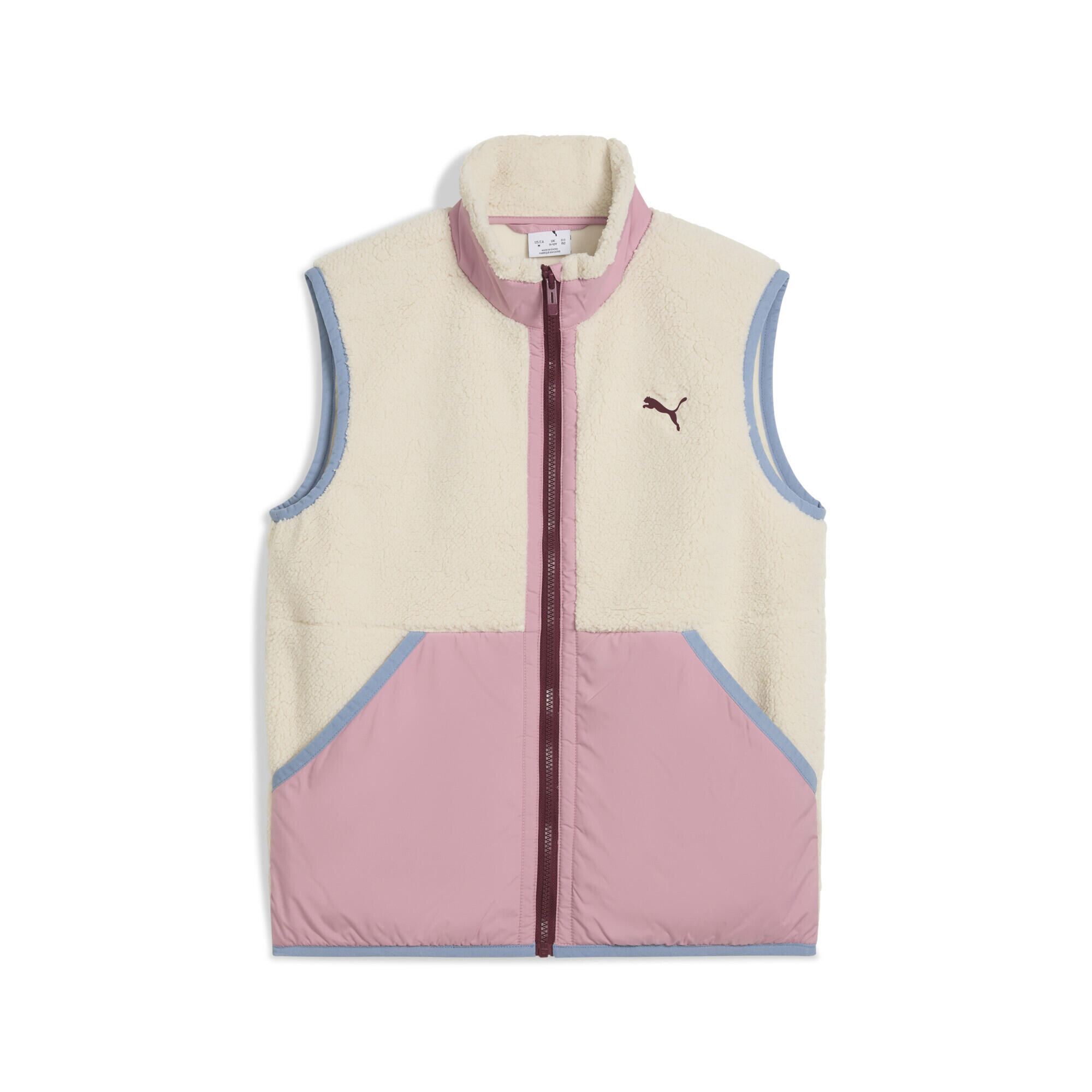 Puma - Gilet Hybride En Sherpa Enfant Et Adolescent Puma - Pull - Beige|blanc - Decathlon