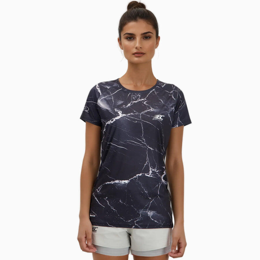 Bodycross - T-shirt Éco-recyclé Et Respirant Femme Running-trail Terrarun - T-shirt Manches Courtes - Noir - Decathlon