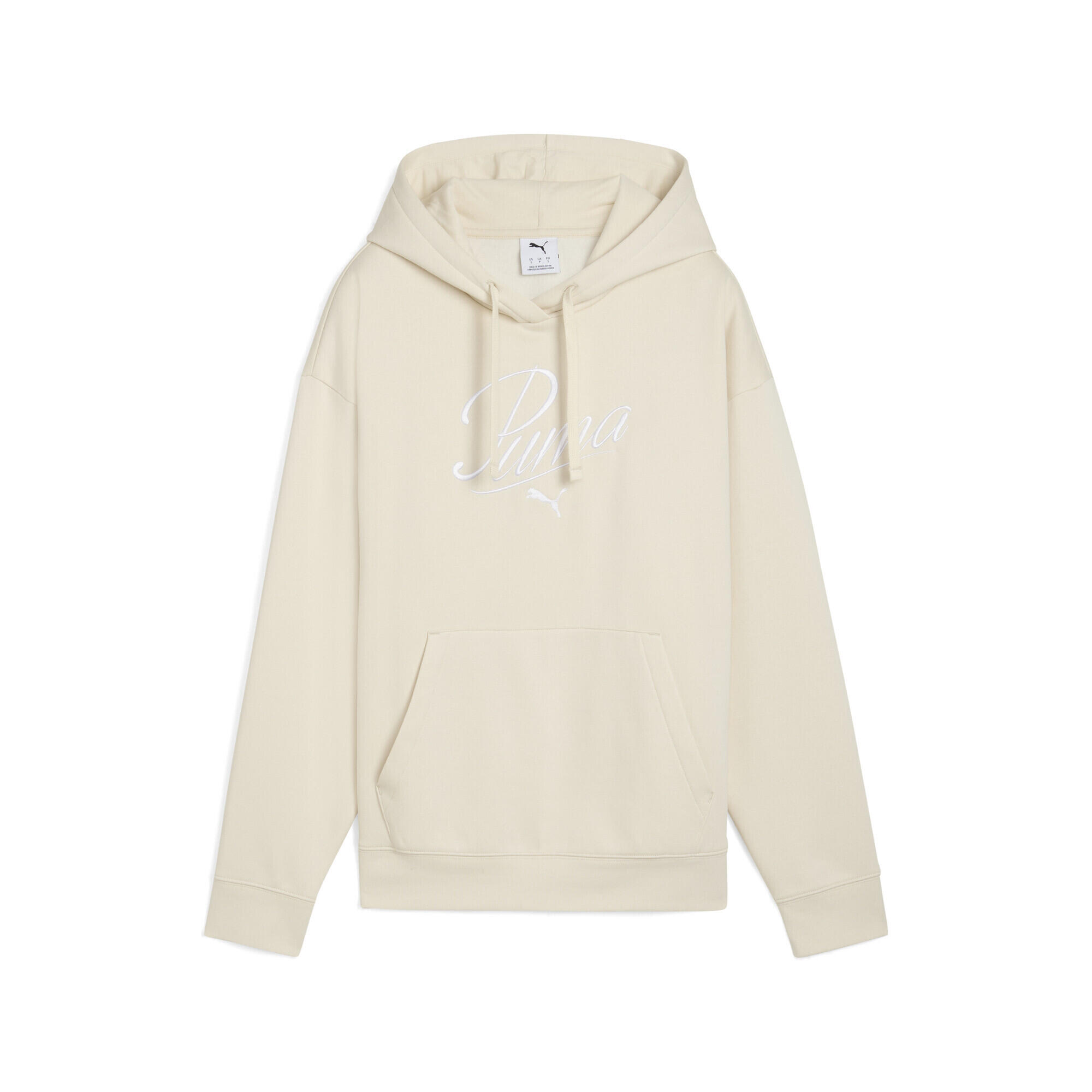 Damska bluza z kapturem Essentials Script Comfort PUMA Alpine Snow White