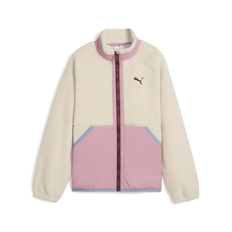 Veste sherpa Camel - Vegan & recyclée - Zèta