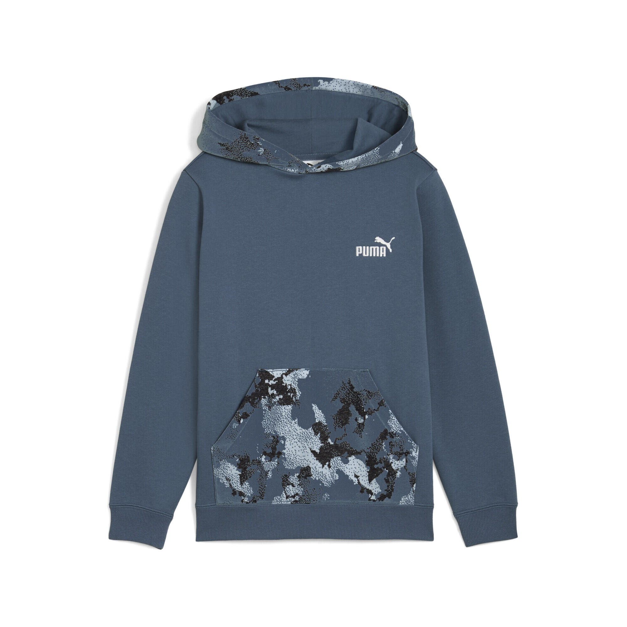 Młodzieżowa bluza z kapturem Essentials Camo PUMA Dark Indigo Blue