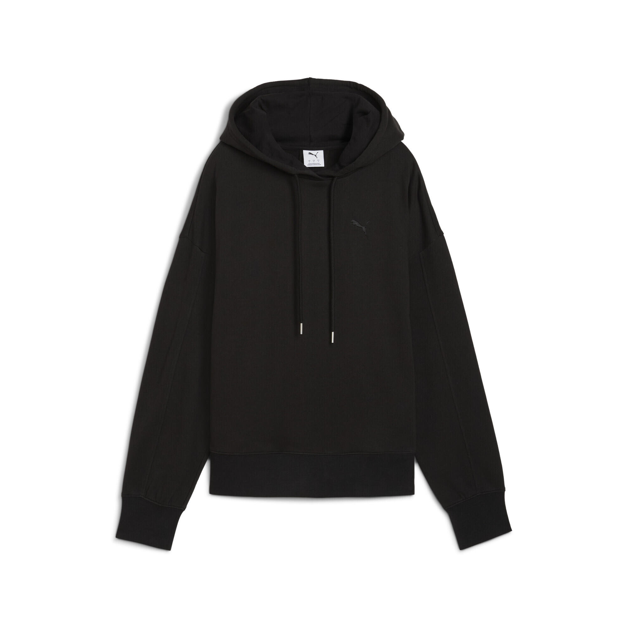 Damska bluza z kapturem HER o kroju oversize PUMA Black