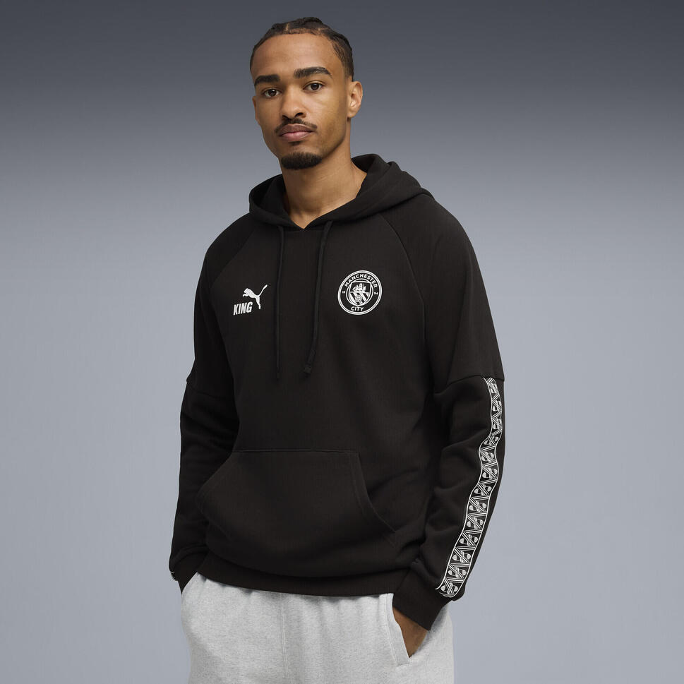 Męska bluza z kapturem Manchester City KING PUMA Black