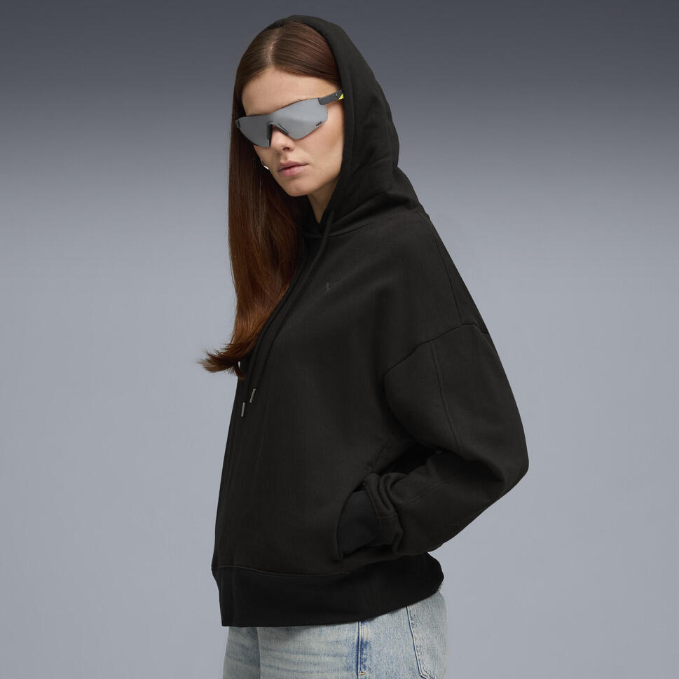 Damska bluza z kapturem HER o kroju oversize PUMA Black