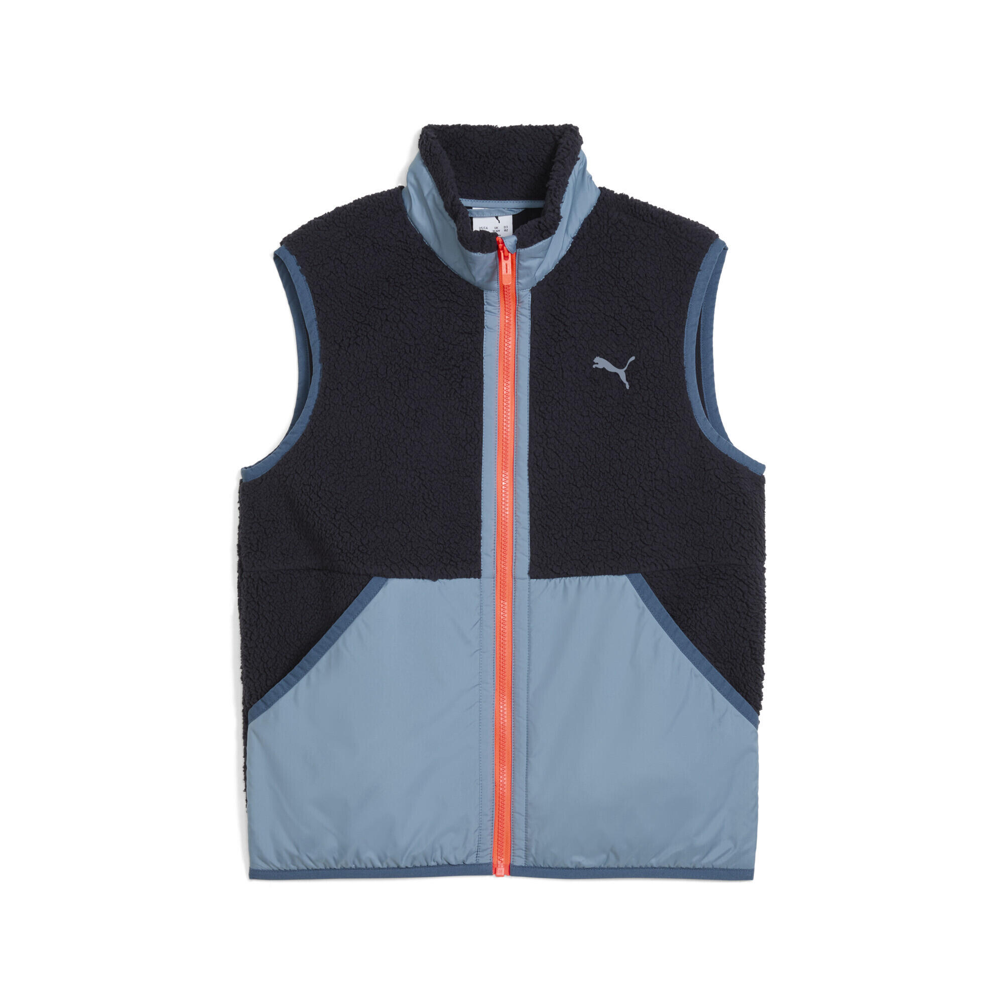 Młodzieżowa kamizelka hybrydowa z dzianiny typu baranek PUMA New Navy Blue
