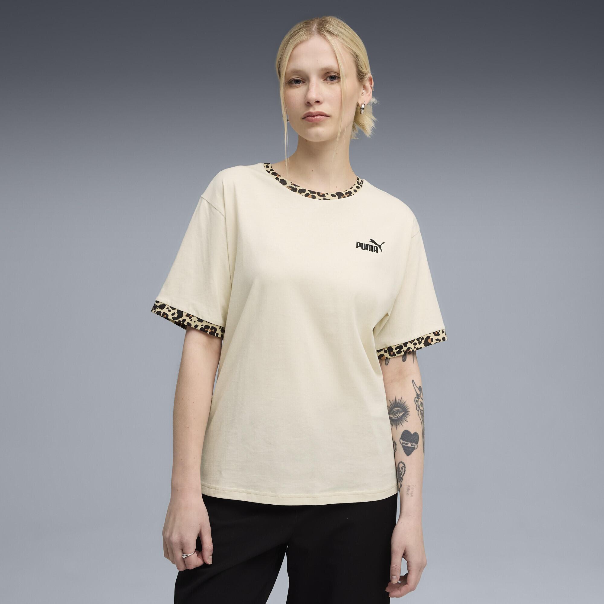 Essentials Animal-Print Relaxed T-Shirt Damen PUMA 2/7
