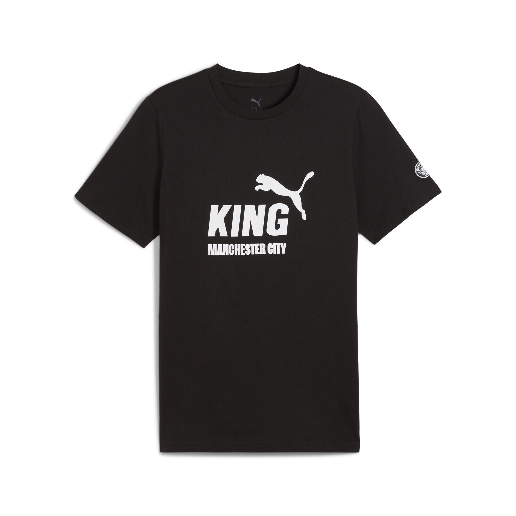 PUMA T-shirt con logo Manchester City KING da uomo PUMA Black