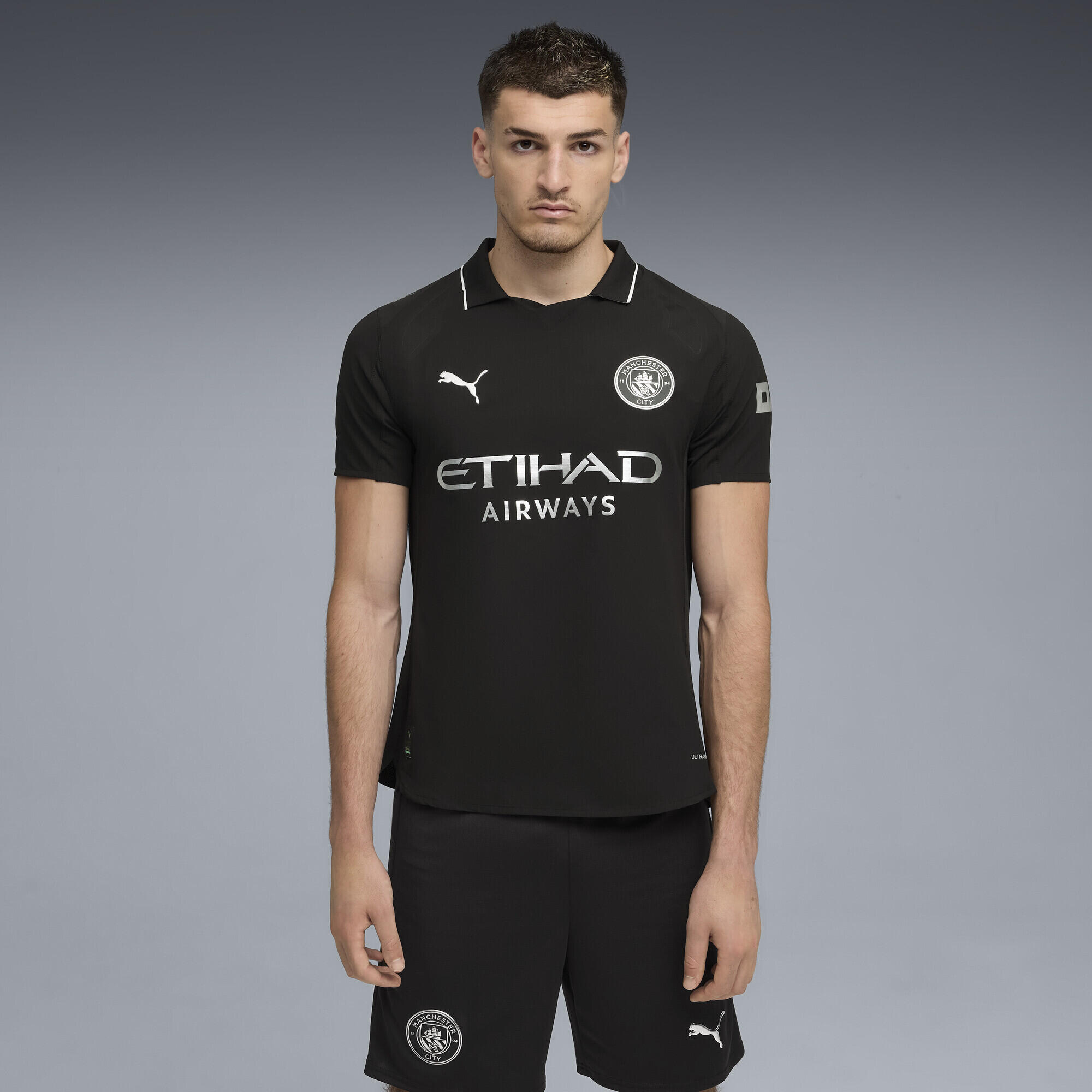 Maillot Extérieur City Maillot Manchester City Extérieur 2025/26 - Noir - Taille Homme - Technologie DryCELL - Coffret Cadeau Collection 2025/26