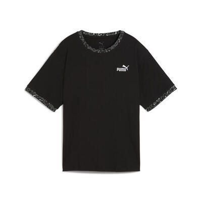 Essentials Animal-Print Relaxed T-Shirt Damen PUMA Alpine Snow White