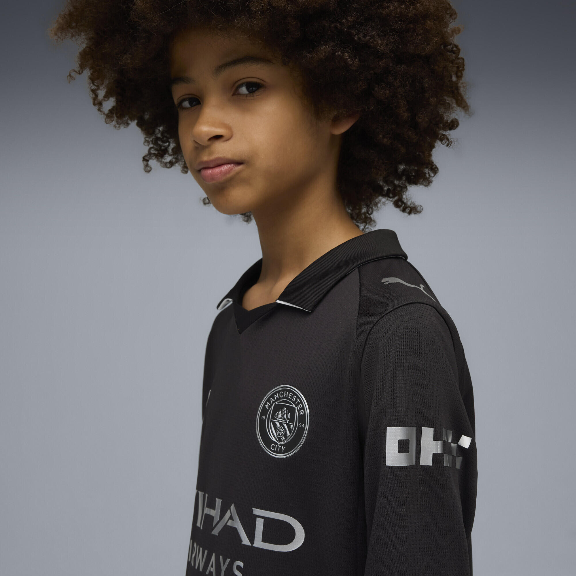 Maglia gara Away a maniche lunghe Manchester City 25/26 per ragazzi PUMA 3/7